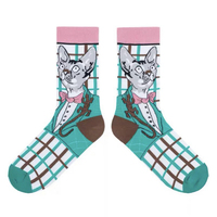 Chaussettes tube pour filles 2021, vente en gros, décontractées, en coton, séchage rapide, design amusant, respirantes, transparentes, tricotées, durables, hiver