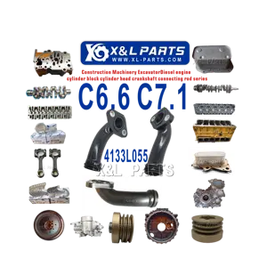 X & L Parts tubo dell'acqua del motore 4133 l055 compatibile con il motore Diesel Caterpillar CAT C6.6 C7.1 Perkins 1104