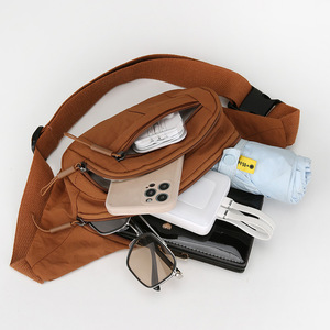 Women's Waist <b>Bag</b> Multi Pocket Water Resistant Nylon Everyday Use Crossbody Chest <b>Bag</b> With Zipper Closure For Casual Outfits - Product Image 4