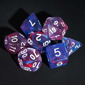 Ensemble de dés polyédriques en acrylique translucide bicolore à logo personnalisable, 7 pièces, pour Dungeons and Dragons <span class=keywords><strong>RPG</strong></span> - Product Image 2
