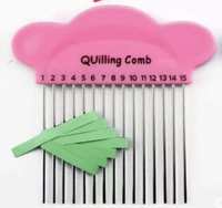 Peigne à quilling en papier, support pour origami, crée des boucles de papier pour l'artisanat DIY, qualité améliorée du peigne à quilling bleu