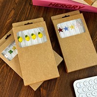 Pailles en verre borosilicate courbé de 8 mm pour boissons aux fruits, écologiques et réutilisables pour enfants