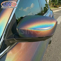 CL-IL Auto-Adhésif Wrap Vinyle Populaire style Irisation Laser De Voiture de Vinyle Wrap Décoration Film