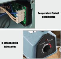 Scelleuse thermique manuelle 200 mm, machine de scellage à impulsion portable pour le stockage des aliments et la fermeture des emballages en plastique