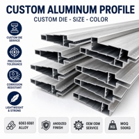Profils d'extrusion en aluminium sur mesure, profilés en aluminium extrudé pour fenêtres, portes, murs rideaux, énergie solaire