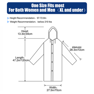 Custom Logo REACH Certified EVA Windproof <strong>Breathable</strong> Eco-Friendly Raincoat 140g Lightweight <strong>Waterproof</strong> Reusable Adult Rain - Product Image 3