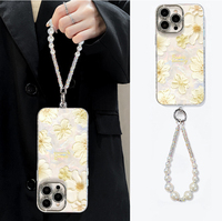 Coque de téléphone portable en acrylique avec motif coquillage et impression florale style peinture à l'huile pour iPhone 11 12 13 14 15 16 17 Pro Max Air