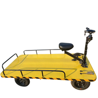 Chariot de transport électrique multifonctionnel à 4 roues avec plateforme élévatrice hydraulique poussé à la main