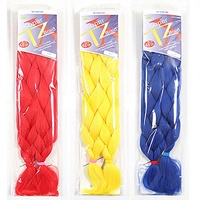 Europe, Amérique et Afrique - Commerce extérieur - Style africain - Tresses universelles multicolores - Crochet - Fil haute température - Grandes tresses volumineuses et lâches - Taille moyenne réglable