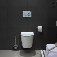 Ensemble de toilettes publiques en céramique avec bidet suspendu au mur pour salle de bain, ensemble de toilettes avec bidet mural en céramique pour sanitaire européen