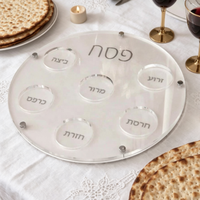 Judaica Wasch becher mit goldenen Griffen-Transparenter Lucite Kiddush Cup für jüdischen Schabbat, Pessach & Holiday Jewish