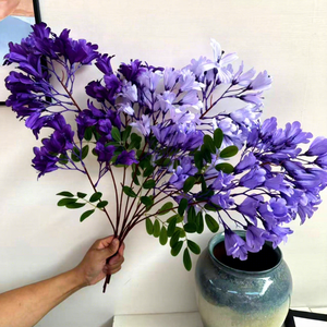 Nouveau produit, fleurs artificielles de <span class=keywords><strong>Jacaranda</strong></span>, décorations pour la maison, bouquet de fleurs en soie - Product Image 1