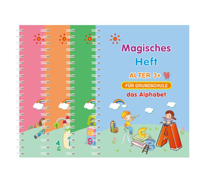 Custom Language Magic Reusable Handwriting Copybook, Grooved Calligraphy Tracing Practise Exercise Notebook - Product Image 4
