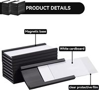 Penyangga Label Strip Magnetik Profil C dengan Tempat Kartu Data dan Film Pelindung untuk Rak Gudang
