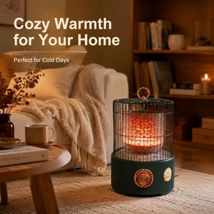 Calentador Eléctrico Portátil Tipo Jaula de Pájaros, 1200W, Calor Instantáneo Rápido, Calentamiento Envolvente de 360 Grados, Apagado Automático, Para Interiores, Escritorio, Hogar - Product Image 6