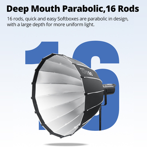Boîte à Lumière Parabolique TRIOPO 60cm 70cm 90cm 120cm, Monture Bowens pour Lumière Vidéo LED Sokani X100 COLBOR Godox (Alternative à Godox QR-P) - Product Image 2