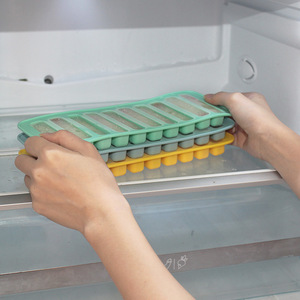 แม่พิมพ์ทำน้ำแข็งซิลิโคน10แบบนำกลับมาใช้ได้,ถาด DIY สำหรับใส่เครื่องดื่มทรงไส้กรอก - Product Image 6