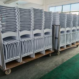 Sillas plegables de Wimbledon de resina blanca, muebles de plástico para jardín, restaurante, hotel, banquete de boda portátil al aire libre para eventos - Product Image 4