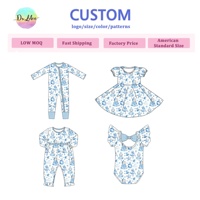 Pyjamas d'été en bambou à motifs pour enfants, vêtements pour bébés, vêtements en bambou en gros, combinaisons pour bébés en bambou personnalisées avec fermeture éclair