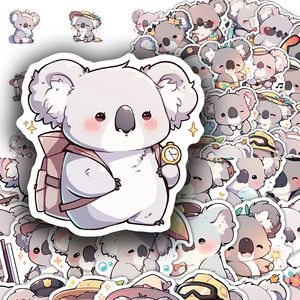 54 pièces/feuille dessin animé <span class=keywords><strong>Koala</strong></span> autocollants Pack personnalisé étanche vinyle Animal mignon <span class=keywords><strong>Koala</strong></span> ours autocollants imprimer Kawaii Journal Scrapbook - Product Image 4