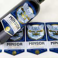 Etiqueta Adhesiva Personalizada para Botellas de Vino de Terciopelo, Impresión en Rollo Jumbo Resistente al Agua para Vino de Marca Privada