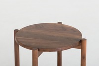 Canapé simple en bois massif côté armoire latérale mobile balcon petite Table ronde coin créatif salon petite Table basse