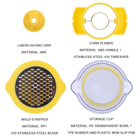 2024 Gadgets de cuisine 2-en-1 ensemble multifonctionnel décortiqueur de maïs maison décortiqueur de maïs rabot décapant
