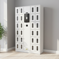 Coffre-fort à clés intelligent C Model 24 compartiments + fentes, système de gestion des clés, armoire à clés électronique, boîte de contrôle des clés