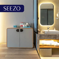 Maßgefertigtes Luxus 5-Sterne-Hotel Schlafzimmer-Möbelset Modernes Holzpaneel Kingsize-Bett Komplettes Matratzenset