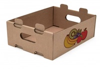Cajas de Embalaje Plegables de Papel Corrugado Resistente para Frutas y Verduras, con Gran Capacidad, Orificios de Ventilación, Protección para Frutas, Recicladas