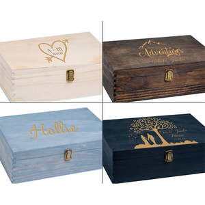 Boîte de rangement personnalisable en métal ou en bois, avec logo personnalisé, recyclable, pour bonbons, bijoux, thé, coffret cadeau, disponible en plusieurs couleurs. - Product Image 1