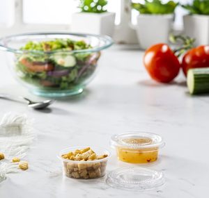 31years Supplier Disposable Small Plastic Sauce Cup 2 oz Pudding Portion Condiment Cups with Lids, Jello Shot Cups - Product Image 2