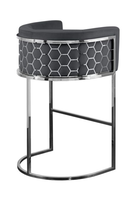Tabourets de bar modernes et simples en velours à pieds hauts, chaises de comptoir hexagonales pour salle à manger, salon, mobilier d'hôtel, fête, événement, club