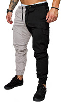 Celana Pria Custom Celana Kargo Warna Blok Jogger Slim Fit 6 Kantong Streetwear Luar Ruangan Celana Kargo Pria