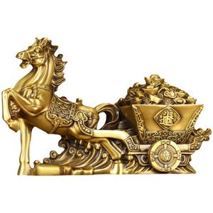 Decoración Artesanal de Caballo y Carruaje: Caballo que trae riqueza, ingotes que atraen cien riquezas, obra maestra. - Product Image 5