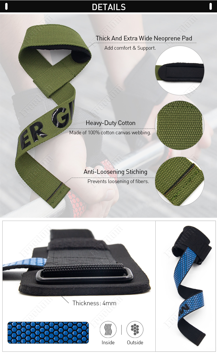 Cinghie Da Sollevamento Strength Shop 54cm Leopardo Scuro - Powerlifting &amp; Weightlifting