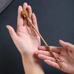 Grattoir à thé en bambou naturel fait main, style Zen, accessoires pour la cérémonie du thé Kung Fu, outil de glissement des feuilles de thé en bambou pour service à thé - Product Image 4