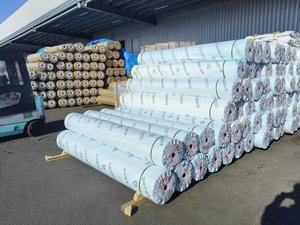 <span class=keywords><strong>Film</strong></span> en raphia tissé et polyenduit CVCI ZLF, largeur max. 3100 mm, usage industriel pour l'emballage de bobines et de tôles d'acier, Chine - Product Image 4
