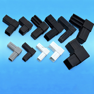 Nhựa ống vuông Phụ Kiện 20x20mm 25x25mm 30x30mm PP nhựa ống vuông khung cấu trúc phần 3Way Ống Vuông nối - Product Image 1