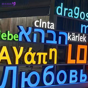 Enseigne rétroéclairée vintage <span class=keywords><strong>en</strong></span> alliage d'aluminium rouge avec lettres 3D LED personnalisées pour devanture de magasin, logo Izakaya ou pub - Product Image 6