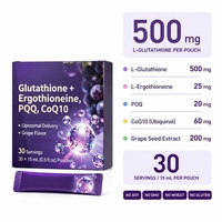 Complément Alimentaire Certifié Halal Sans Sucre pour Hommes, Boisson au Glutathion Liposomal PQQ CoQ10 Végétalienne Sans OGM, Marque Privée OEM