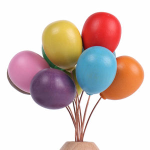 Ornement artisanal en bois en forme de montgolfière Art Déco, coloré, pour la décoration intérieure, cadeau pour anniversaire, remise de diplôme, mariage, <span class=keywords><strong>chambre</strong></span> ou bureau - Product Image 2