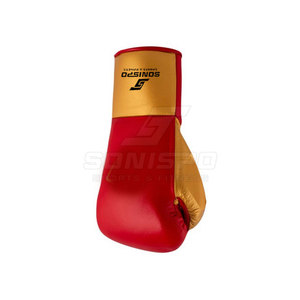 ขายส่ง SONISPO SPORTS & FITNESS ถุงมือชกมวยหนังแท้แบบกำหนดเอง ซับเหงื่อได้ดี ปรับขนาดได้ด้วยเชือกผูก สำหรับนักมวย - Product Image 2
