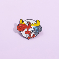 Broche animado de comedia, alfileres esmaltados, dibujos animados de Anime, rata, papel, broche de Metal, mochila decorativa, ropa, insignia de solapa, Pin de joyería