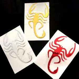 亚马逊易趣批发PVC防水3d可定制包装动物蝎子酷贴纸