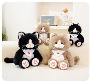 Peluche Belo <span class=keywords><strong>Tempo</strong></span>, Gato Blanco y Negro, Juguete de Peluche para Máquina de Garras, Felpa Suave de Algodón PP, Juguetes Súper Suaves para Niños - Product Image 6