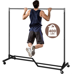 400 lbs Heavy-Duty cán may Giá thép thương mại quần áo móc áo với bánh xe cho cửa hàng quần áo bán lẻ phòng ngủ tủ quần áo - Product Image 4