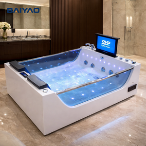 Baignoire <span class=keywords><strong>Jacuzzi</strong></span> Moderne BaiYao pour 2 Personnes, Bain à Bulles d'Air avec Jets d'Air - Product Image 1
