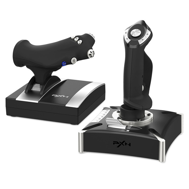 PXN 2119Pro Black Analog Flight Joystick with Vibration Motor Compatible with for Xboxes One for PS4 Computer