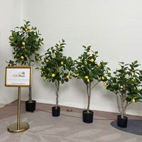 Planta Artificial C180, Árbol de Limón Artificial, Árboles Pequeños, Decoración para el Hogar y Jardín, Árbol Artificial Realista